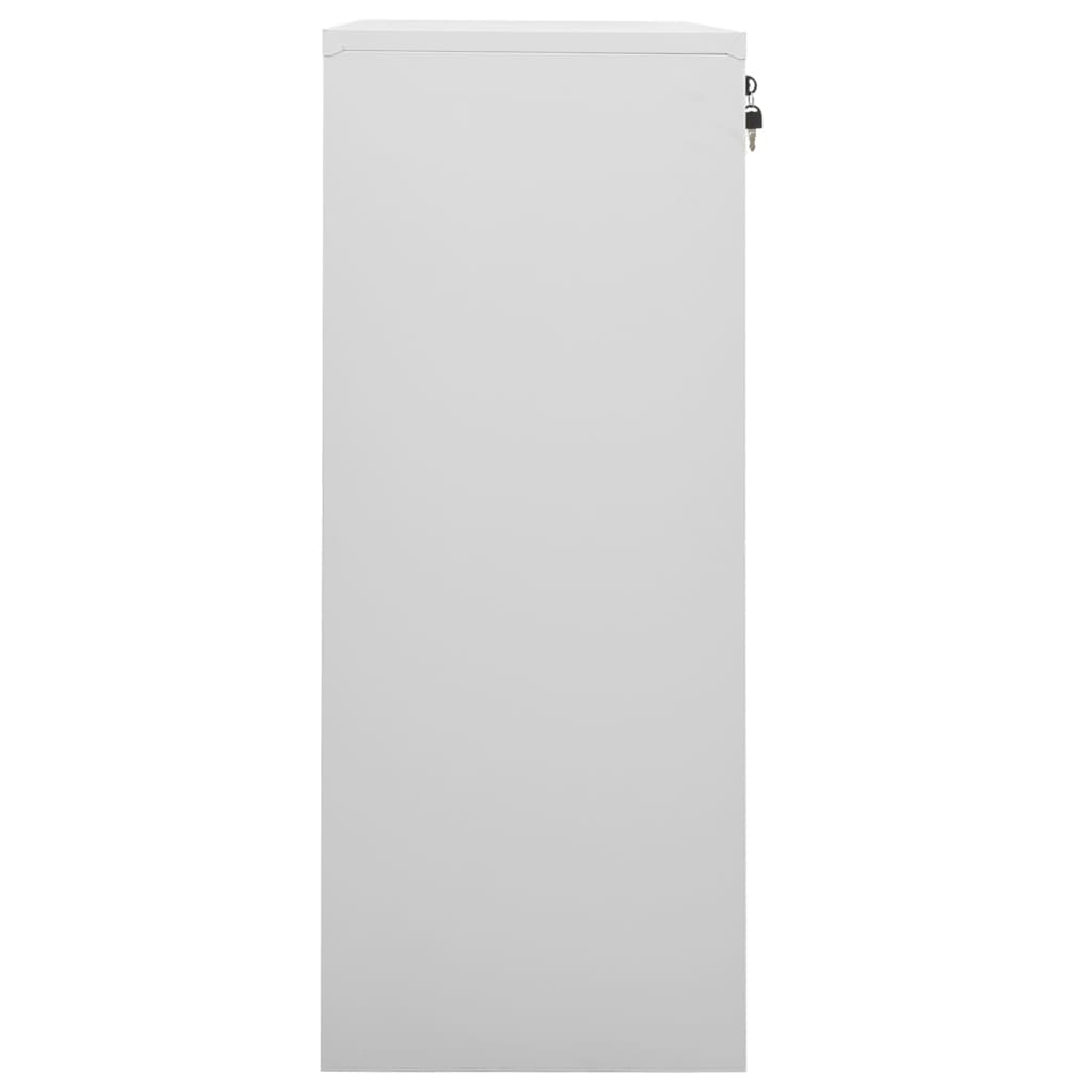 vidaXL Armario de oficina de acero gris claro 90x40x102 cm