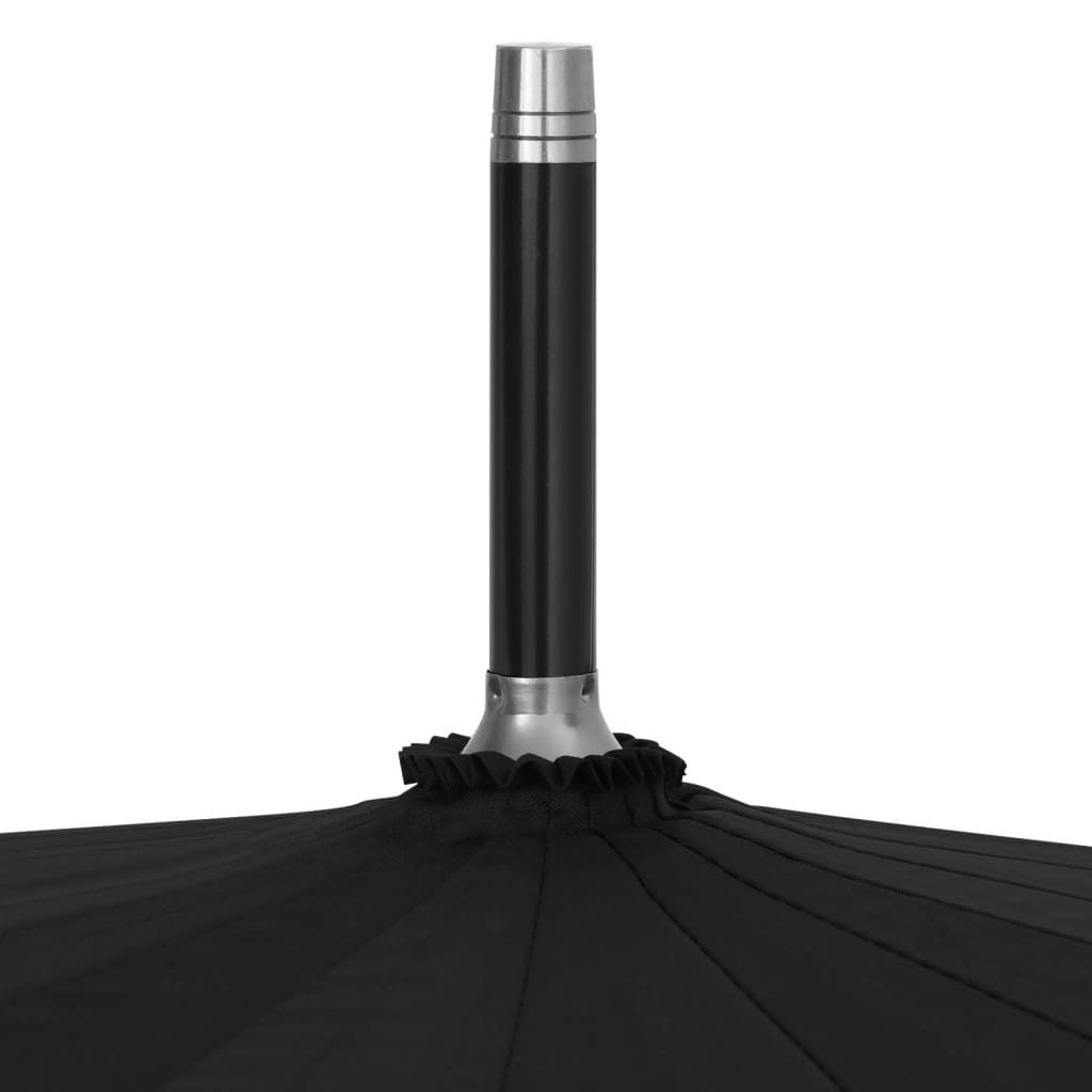 vidaXL Paraguas automático negro 120 cm