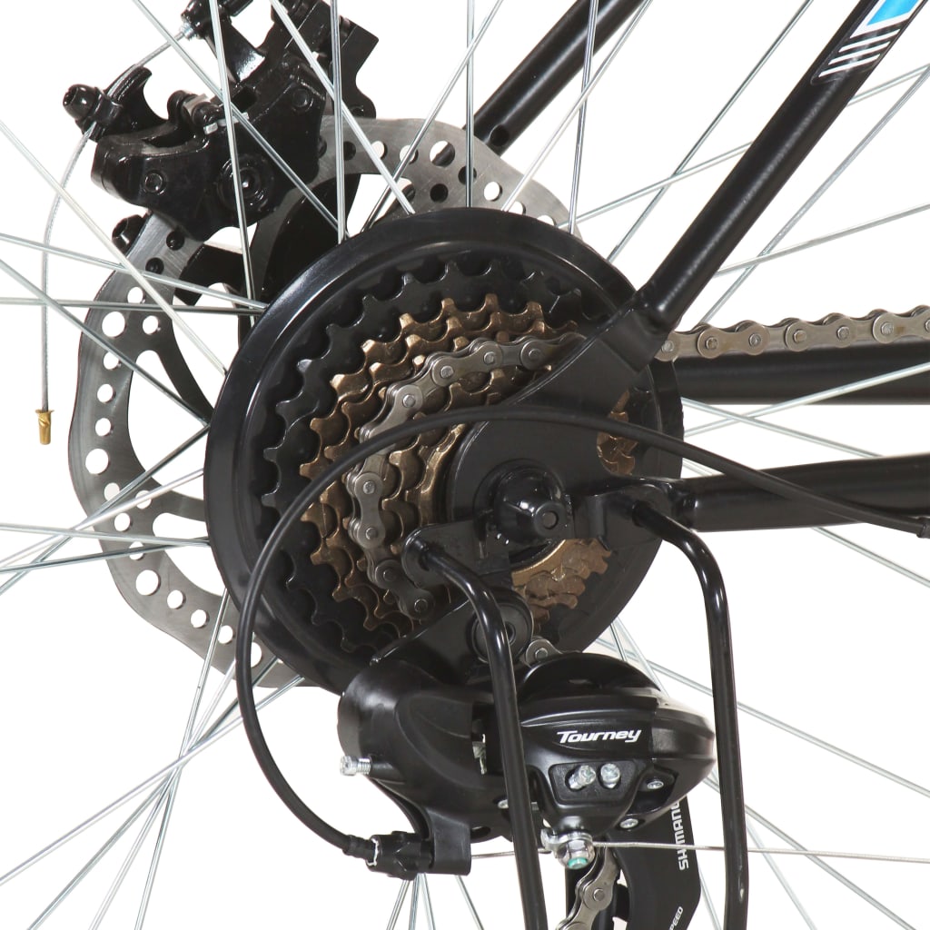 vidaXL Bicicleta montaña 21 velocidades 29 pulgadas rueda 53 cm negro
