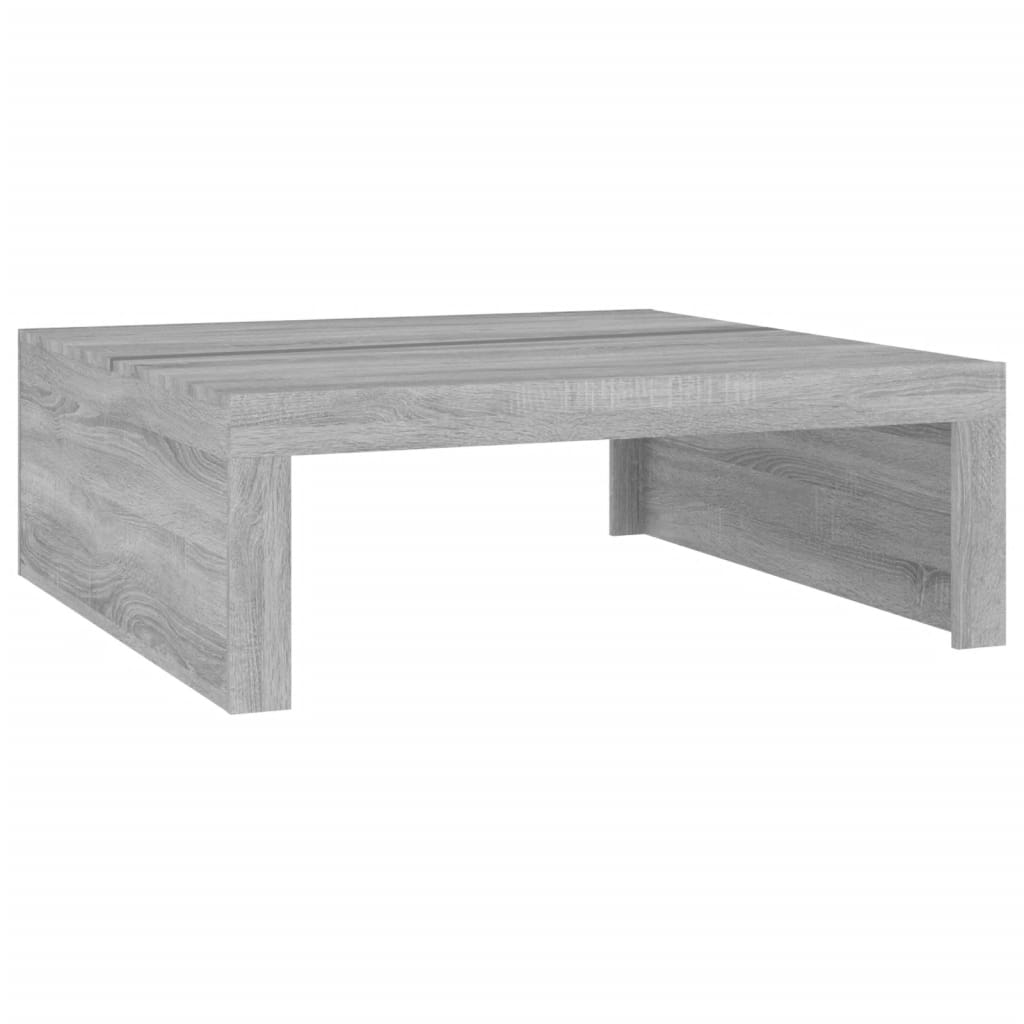 vidaXL Mesa de centro madera contrachapada gris Sonoma 100x100x35 cm