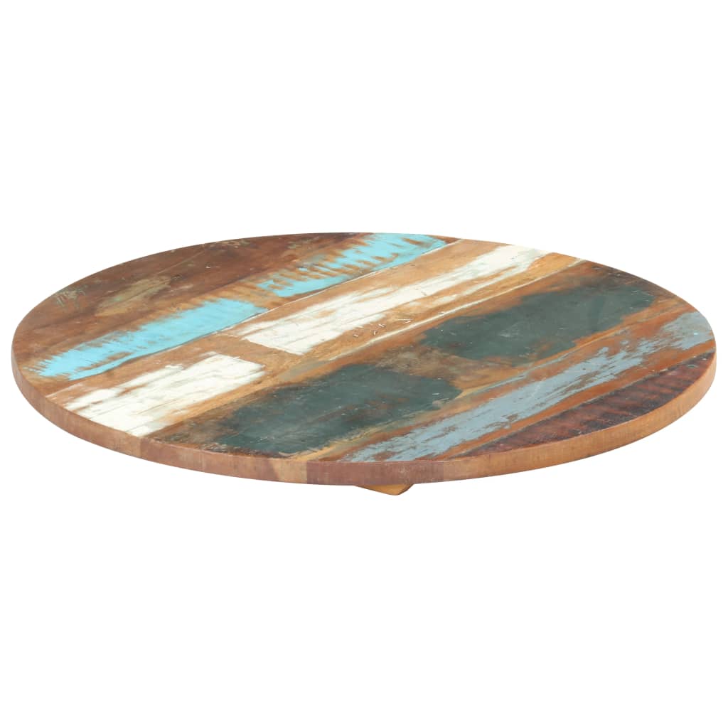 vidaXL Tablero de mesa redonda 40 cm 25-27 mm madera maciza reciclada