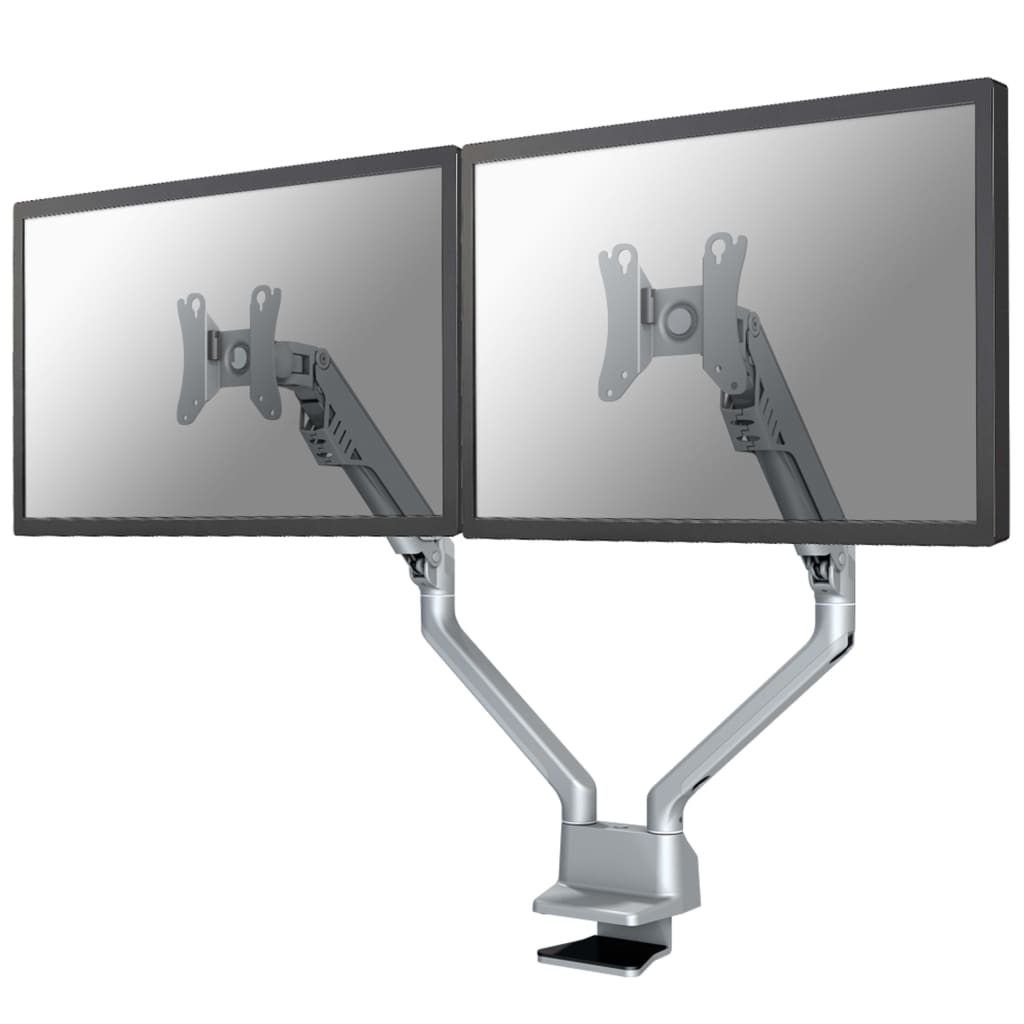 NewStar Soporte para 2 pantallas escritorio 10"-32" 47 cm plateado