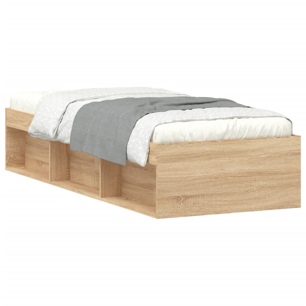 vidaXL Estructura de cama roble Sonoma 75x190 cm