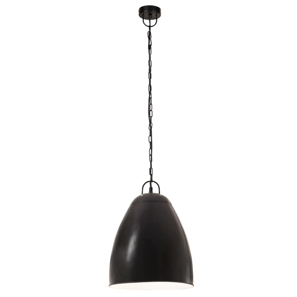 vidaXL Lámpara colgante industrial redonda 25 W negra 32 cm E27