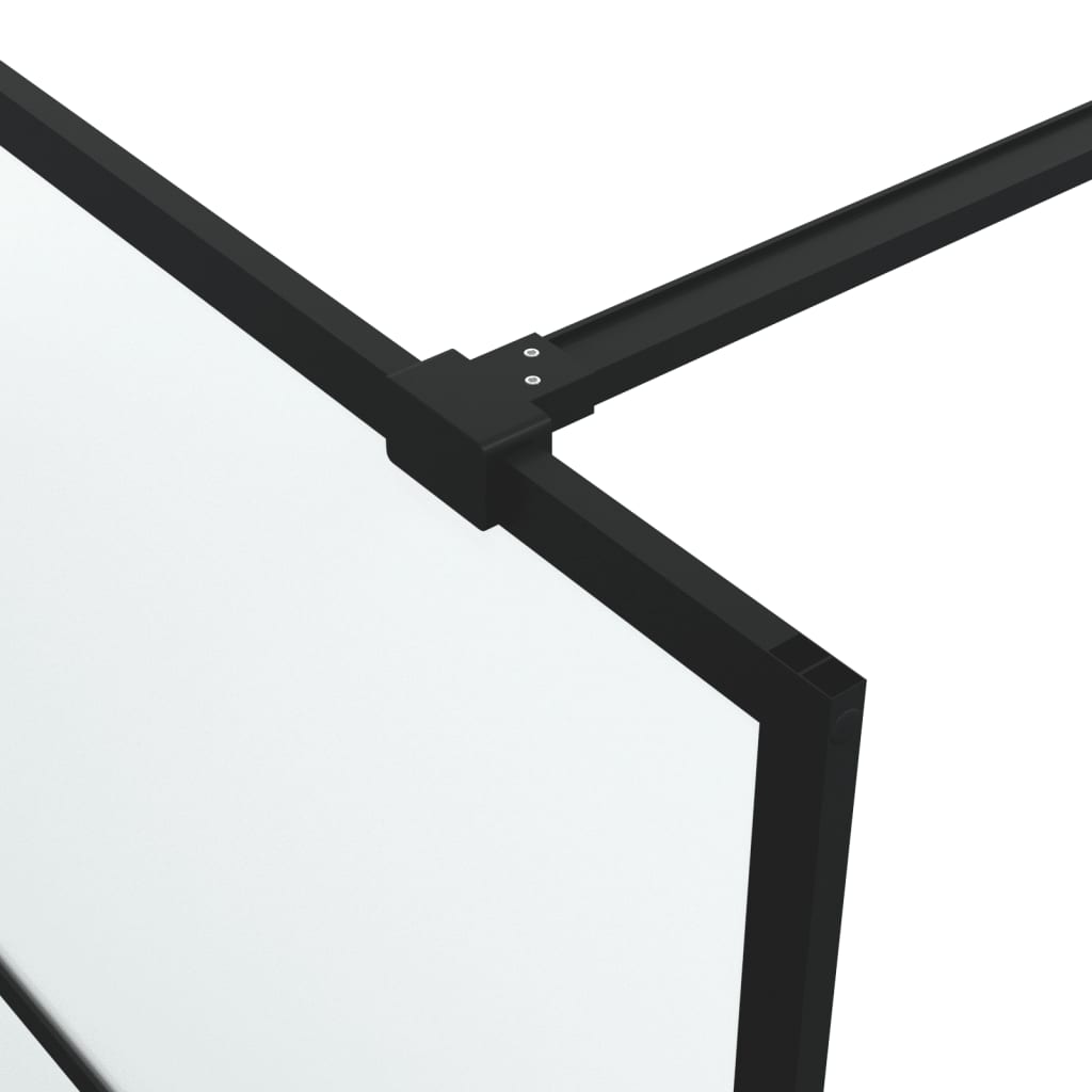 vidaXL Mampara de ducha vidrio ESG esmerilado negro 90x195 cm
