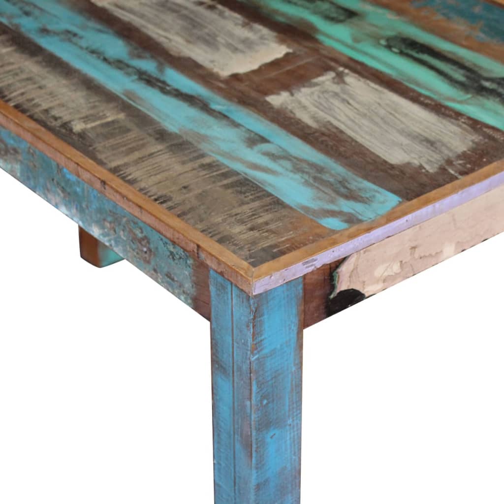 vidaXL Mesa de comedor de madera maciza reciclada 115x60x76 cm