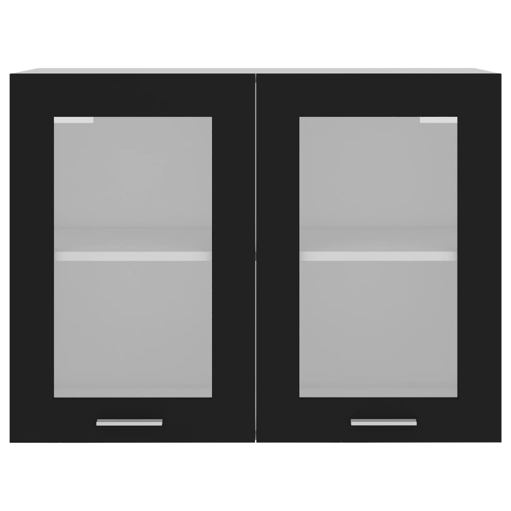 vidaXL Armario colgante cocina contrachapada negro 80x31x60 cm