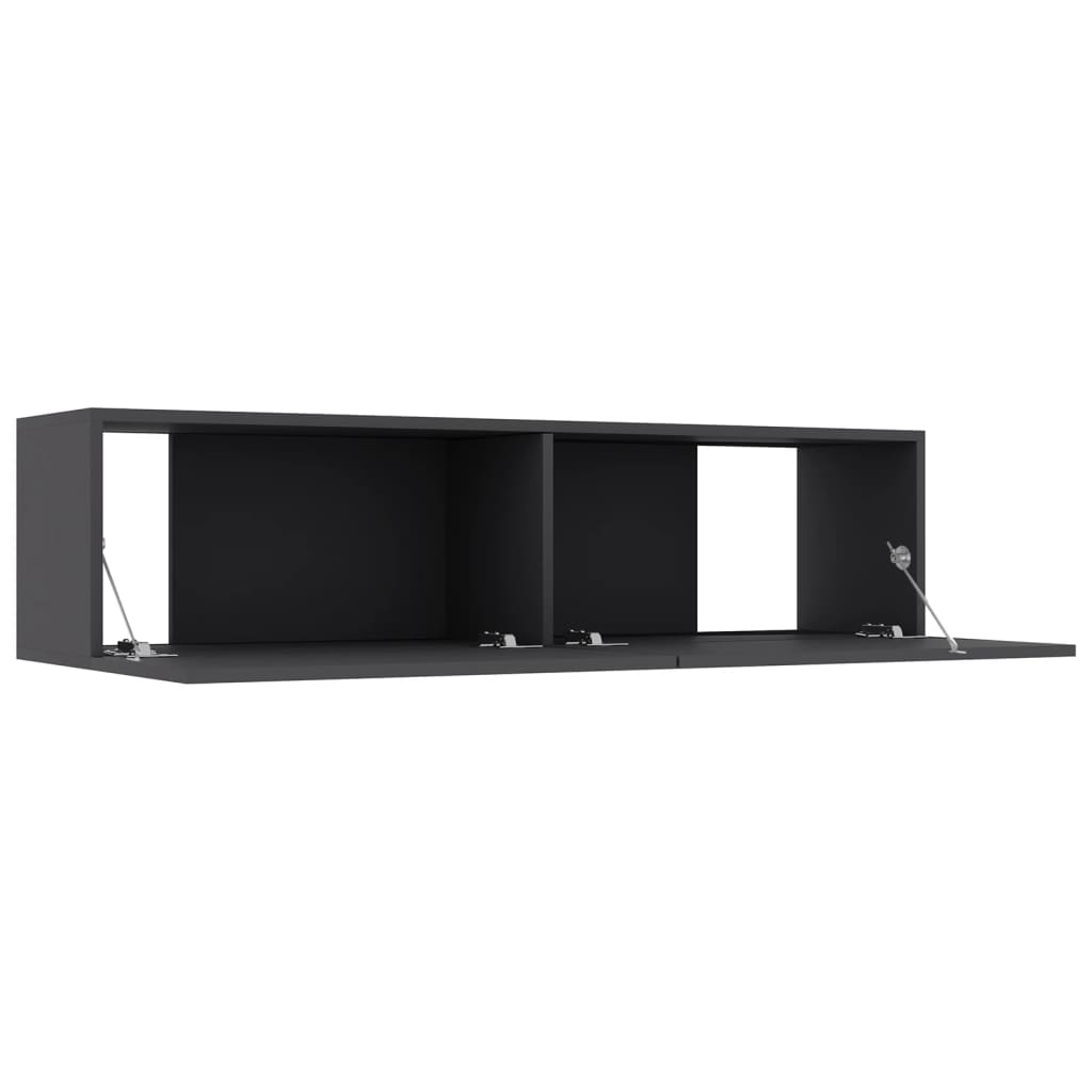 vidaXL Mueble para TV madera contrachapada gris 120x30x30 cm