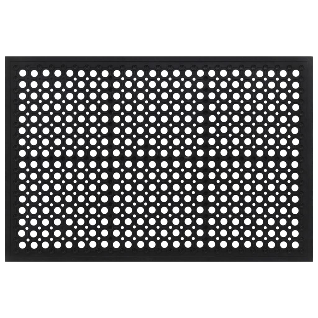 vidaXL Felpudo rectangular de goma 45x75 cm