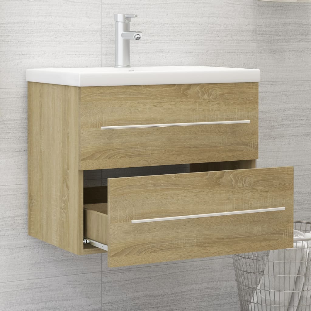 vidaXL Mueble de lavabo madera ingeniería roble Sonoma 60x38,5x48 cm