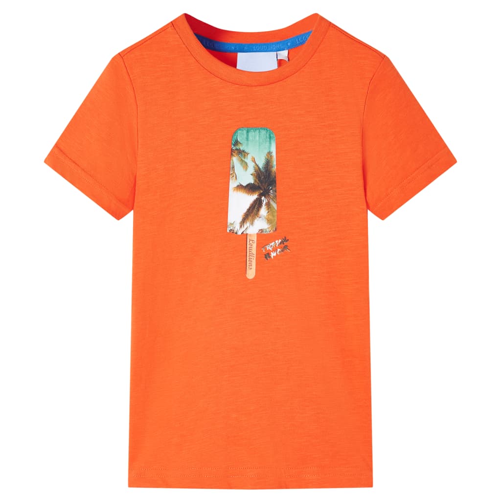 Camiseta infantil naranja oscuro 92