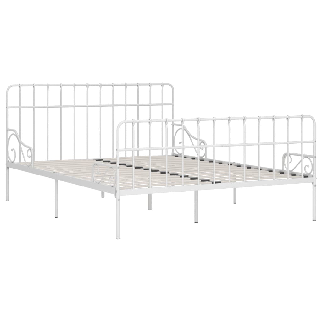 vidaXL Estructura de cama con somier metal blanco 200x200 cm