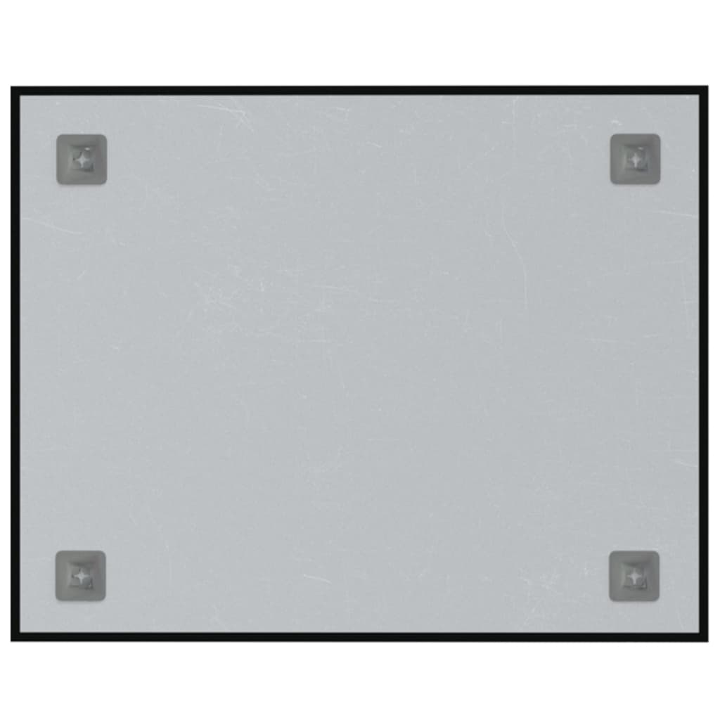 vidaXL Pizarra magnética de pared vidrio templado negro 50x40 cm