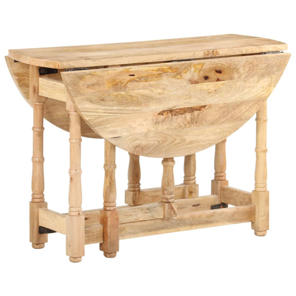 vidaXL Mesa de comedor redonda de madera maciza de mango 110x76 cm