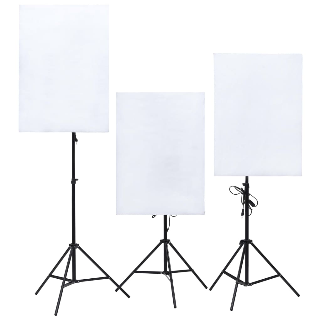 vidaXL Kit de estudio fotográfico con set de iluminación y softboxes