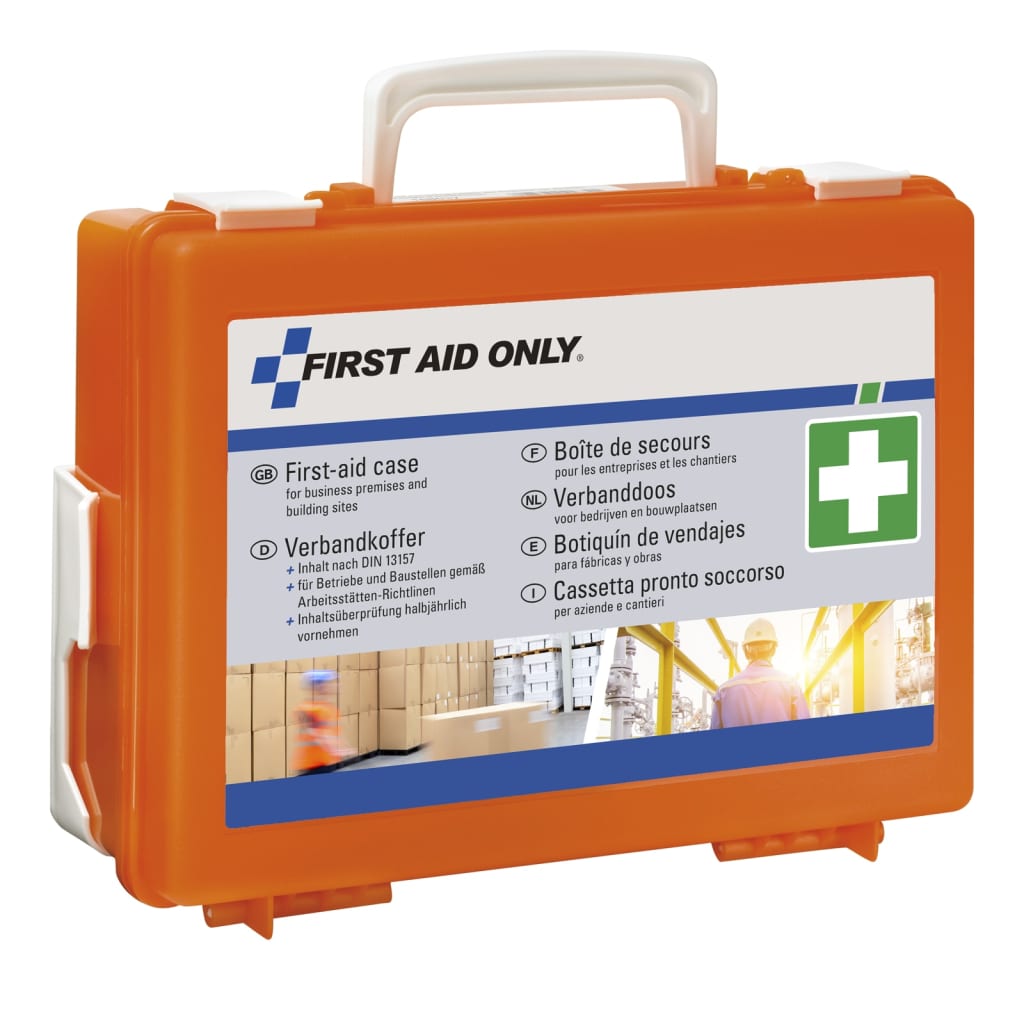 FIRST AID ONLY Set de emergencia para empresas con asa DIN 13157