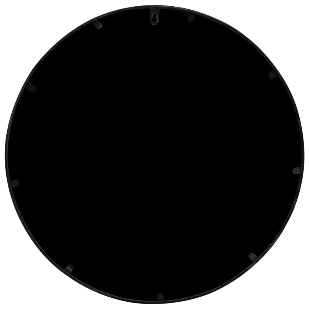 vidaXL Espejo de jardín redondo hierro negro uso exterior 60x3 cm