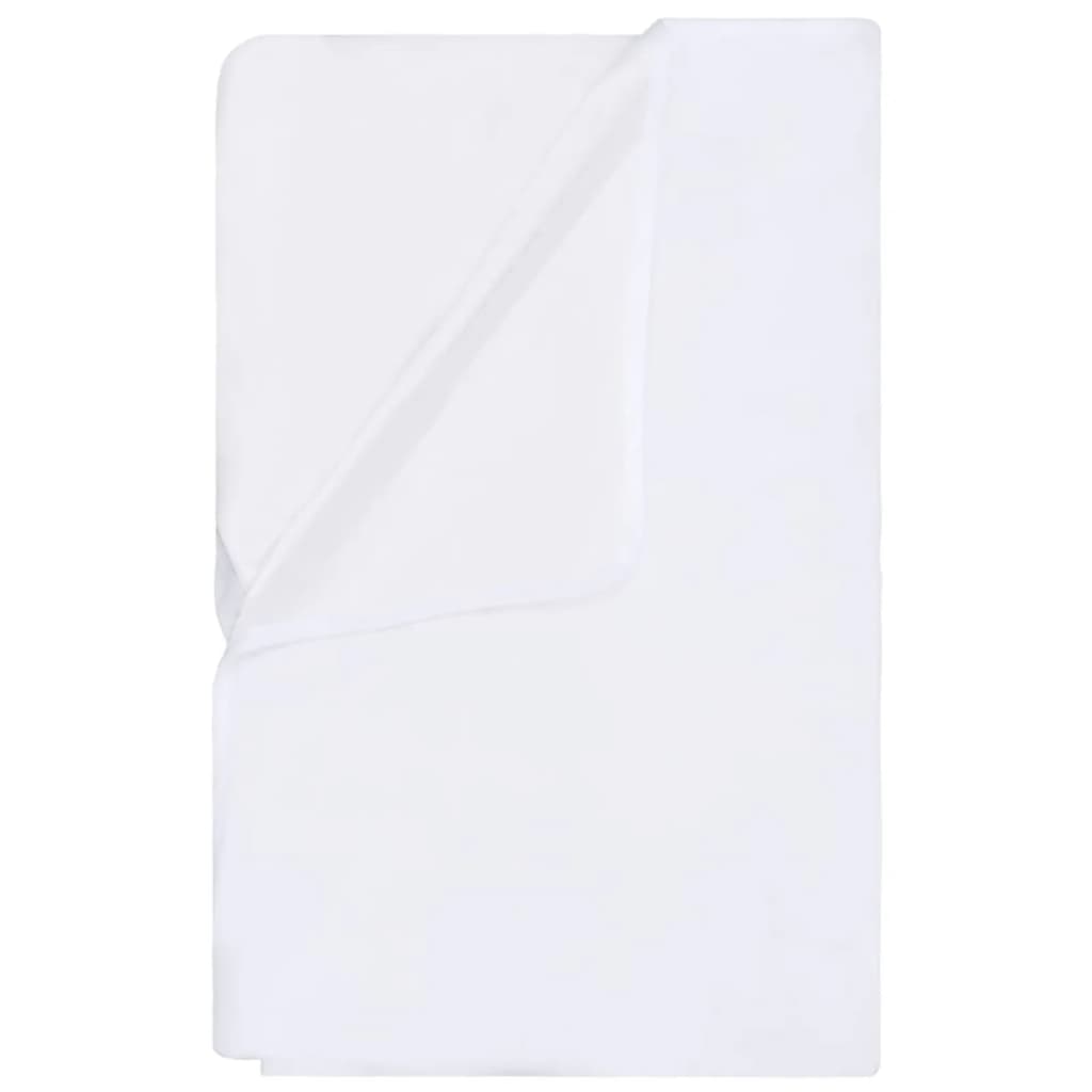 vidaXL Protector de colchón impermeable 2 uds algodón blanco 80x200 cm