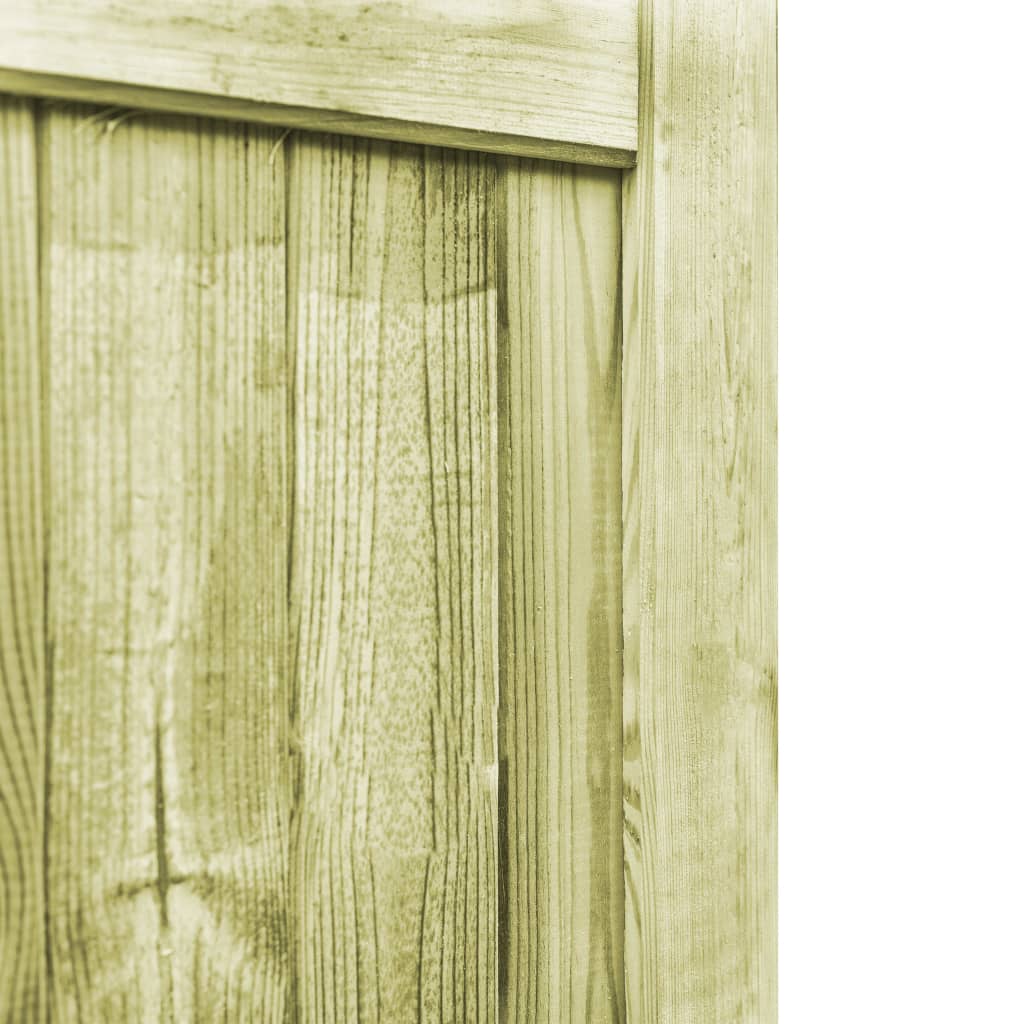 vidaXL Puertas de valla madera 2 uds de pino impregnada 300x100 cm