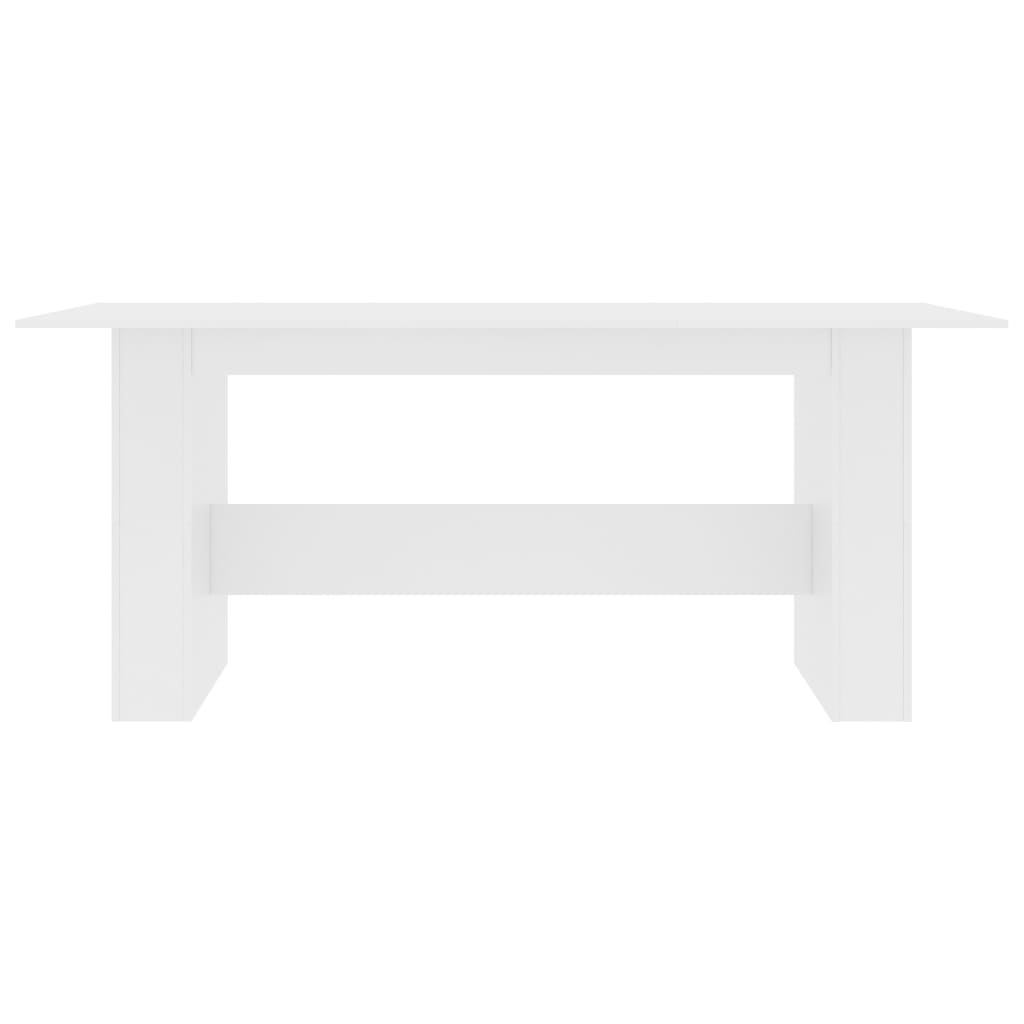 vidaXL Mesa de comedor de madera de ingeniería blanco 180x90x76 cm