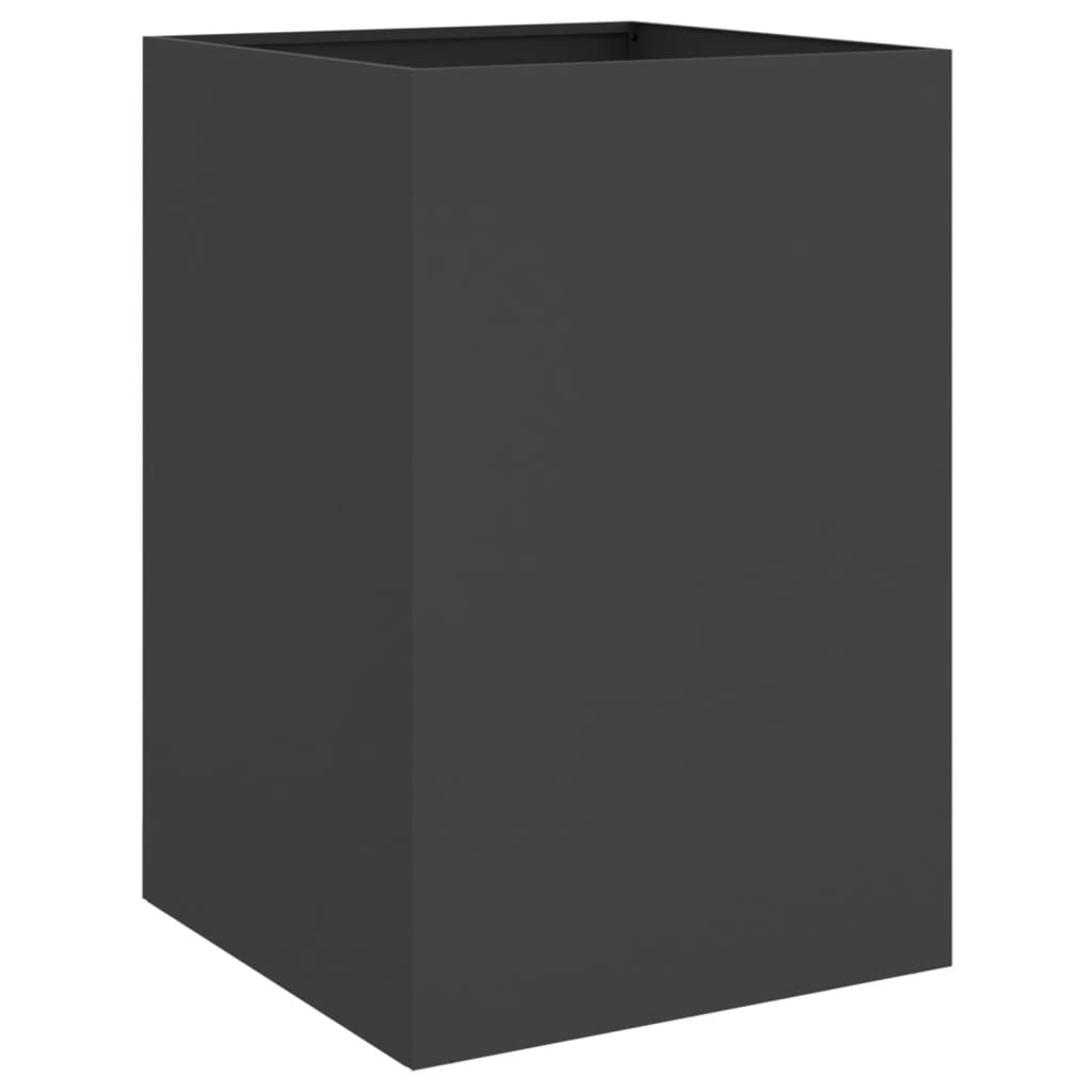 vidaXL Jardinera de acero laminado en frío negro 52x48x75 cm