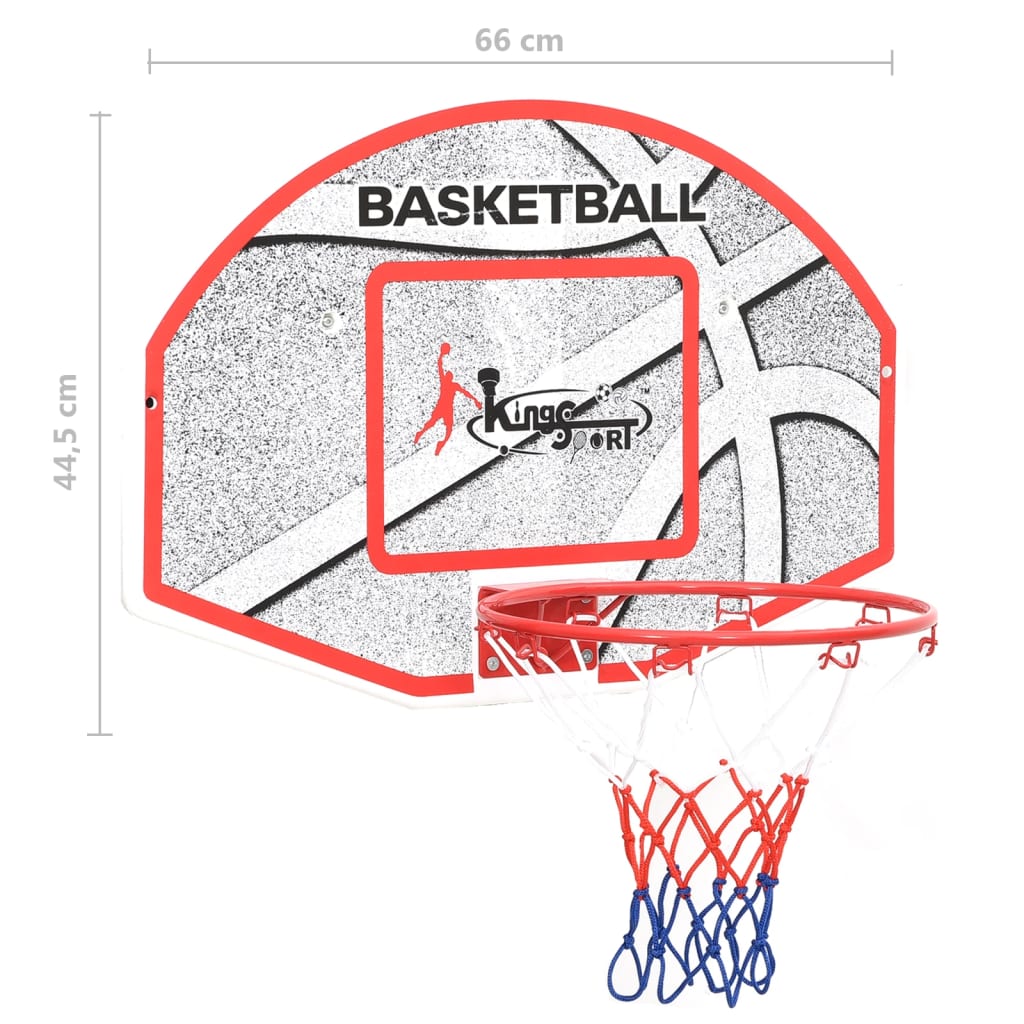 vidaXL Set de canasta baloncesto de pared 5 pzas 66x44,5 cm