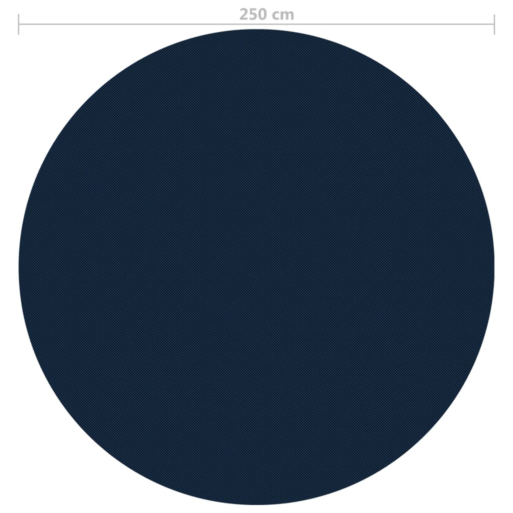 vidaXL Cubierta solar de piscina de PE flotante negro y azul 250 cm