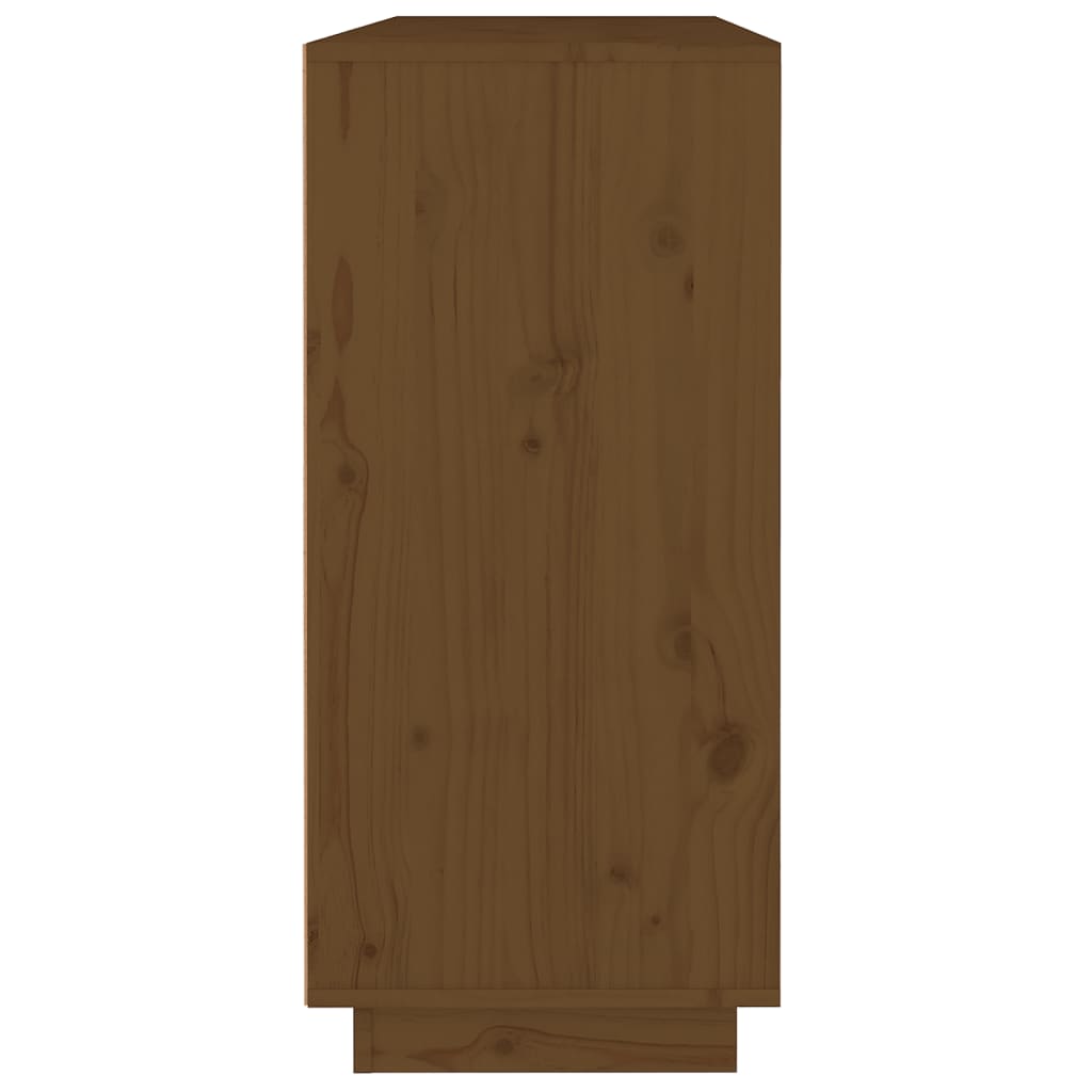 vidaXL Aparador de madera maciza de pino marrón miel 110x34x75 cm
