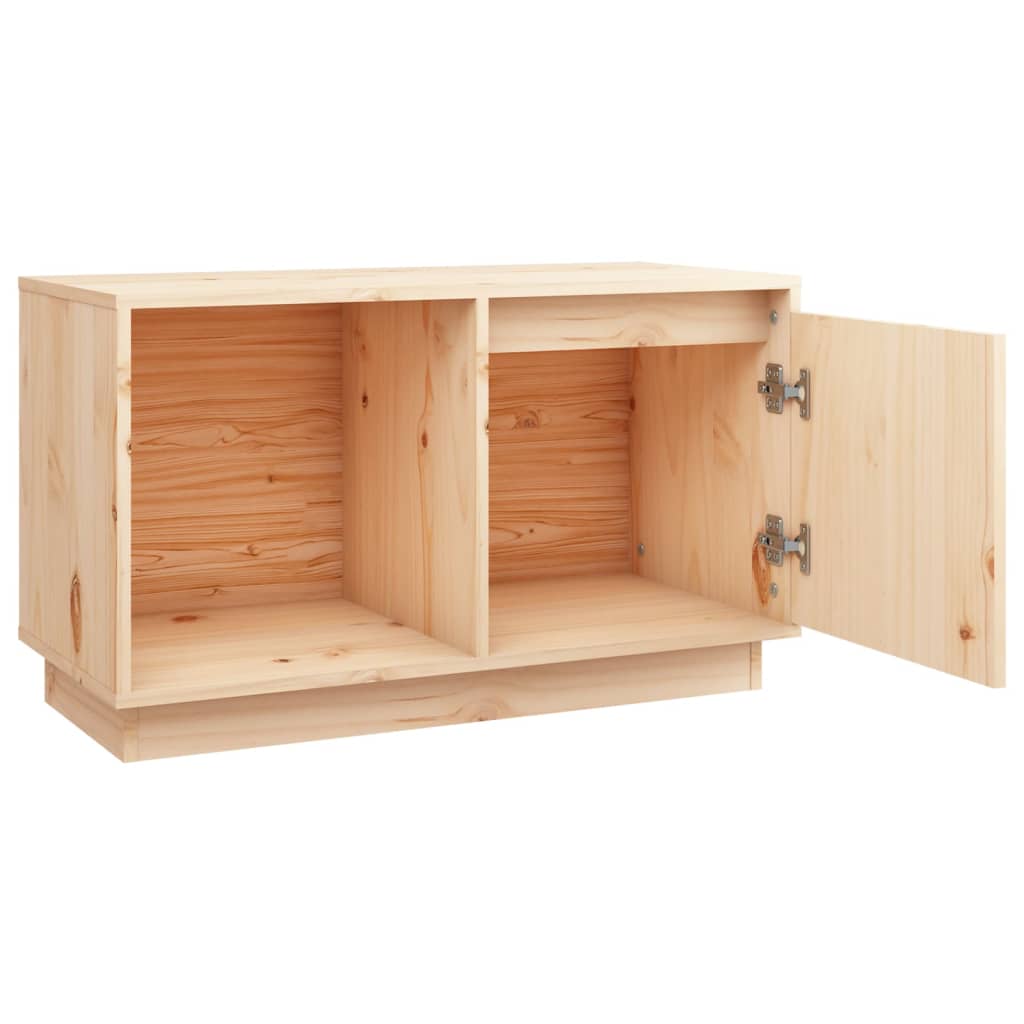 vidaXL Mueble de TV de madera maciza de pino 74x35x44 cm