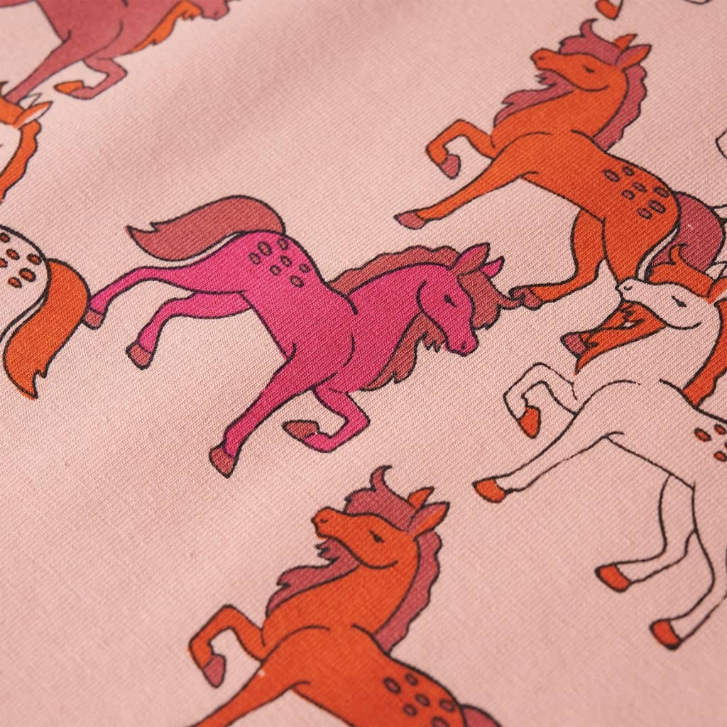Pijama infantil de manga larga rosa claro 128