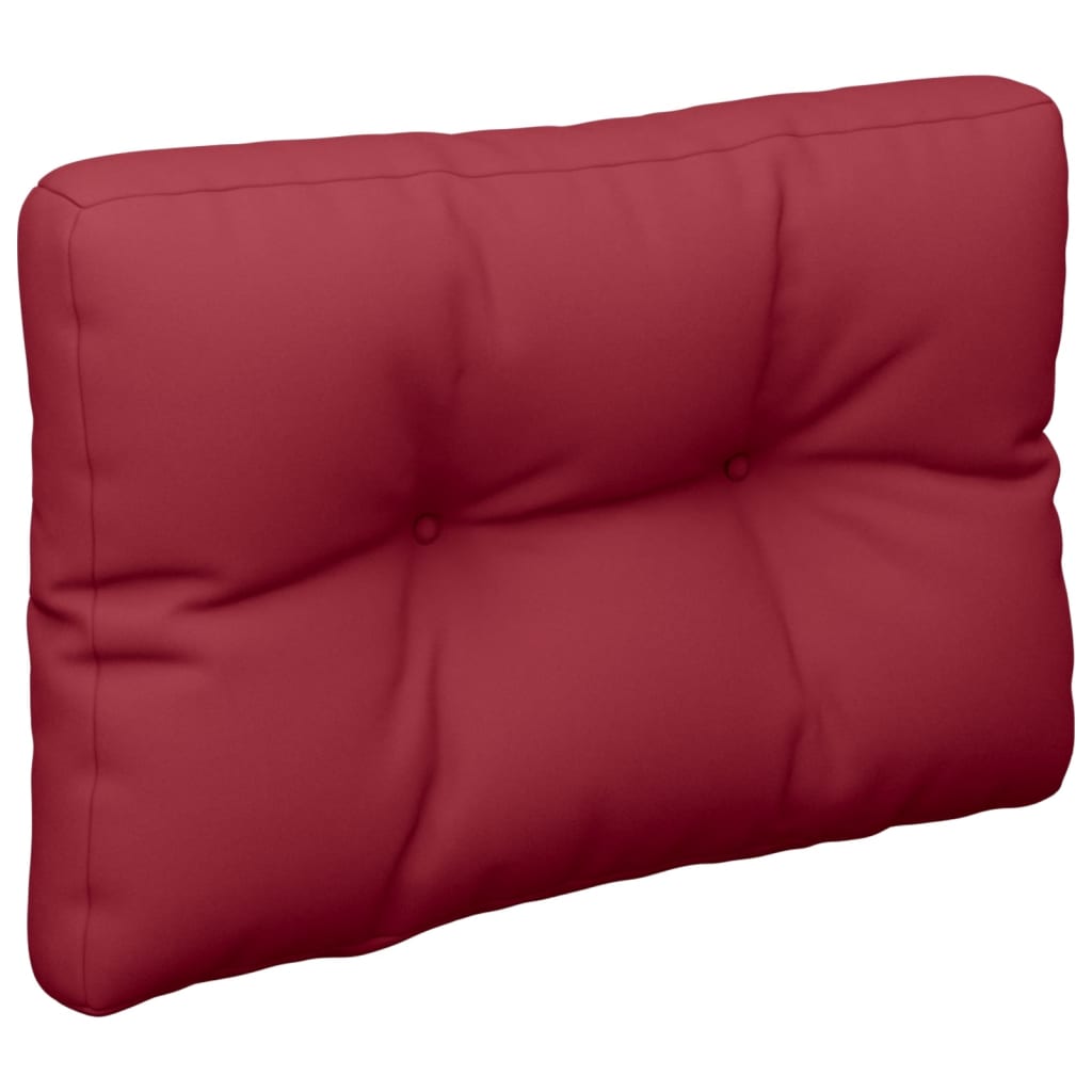 vidaXL Cojín para sofá de palets de tela rojo tinto 50x40x12 cm
