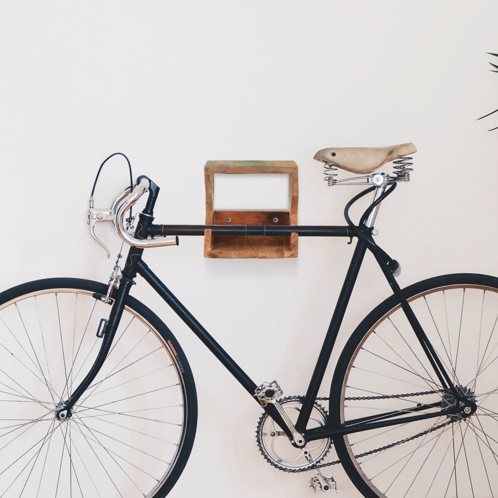 vidaXL Soporte para bicicletas de pared 35x25x25 cm madera reciclada