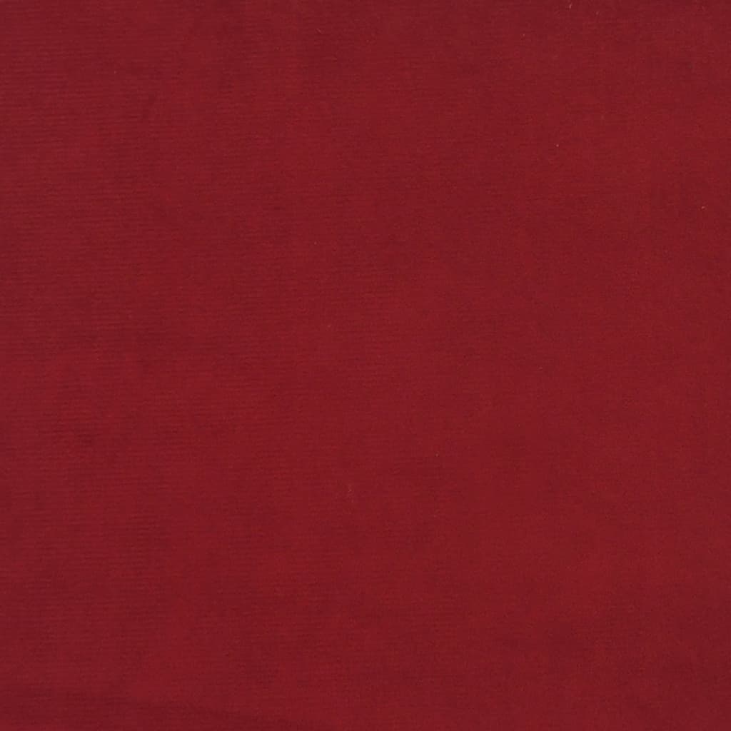 vidaXL Silla de oficina giratoria de terciopelo rojo tinto