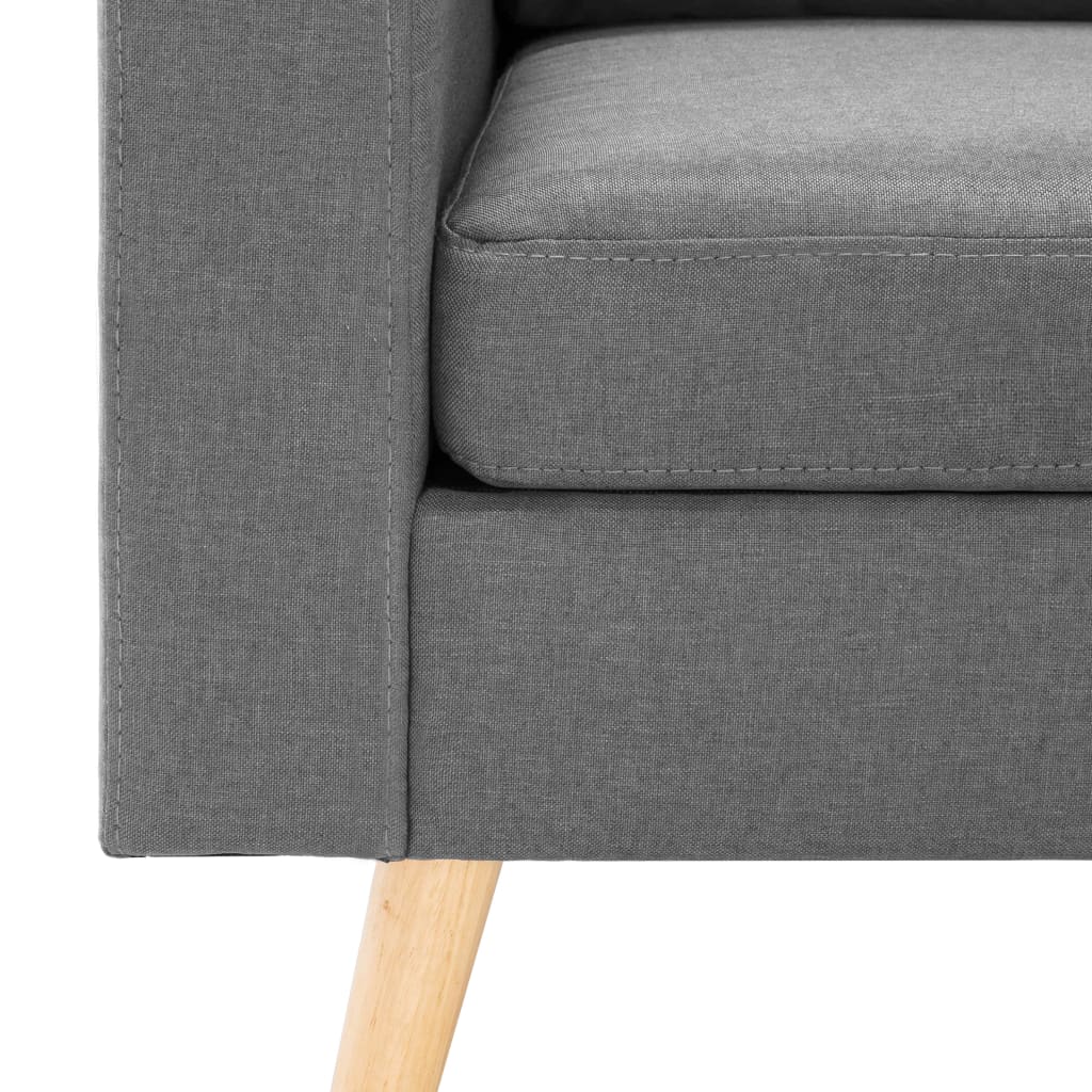 vidaXL Conjunto de sofás de 2 piezas tela gris claro