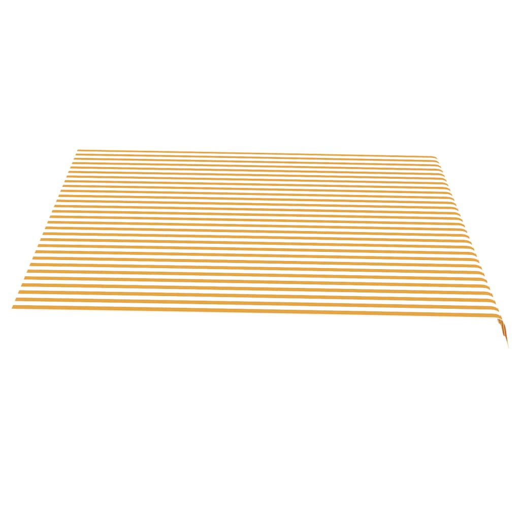 vidaXL Tela de repuesto para toldo amarillo y blanco 4x3,5 m