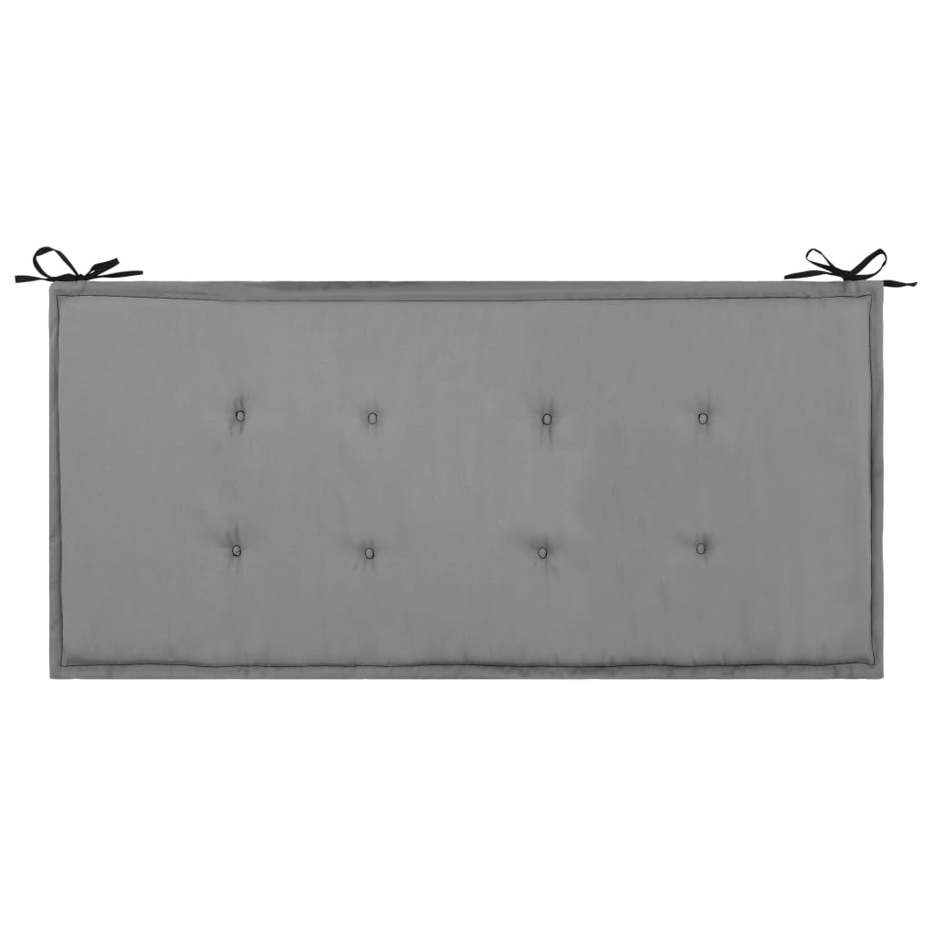 vidaXL Cojín de banco de jardín negro y gris 100x50x3 cm