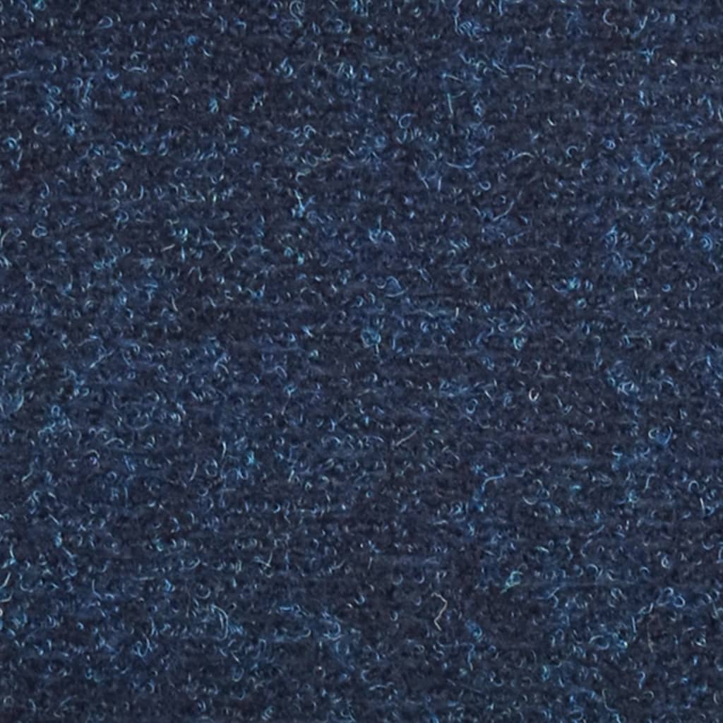vidaXL Alfombrilla autoadhesiva escalera 15 uds 56x17x3 cm azul marino