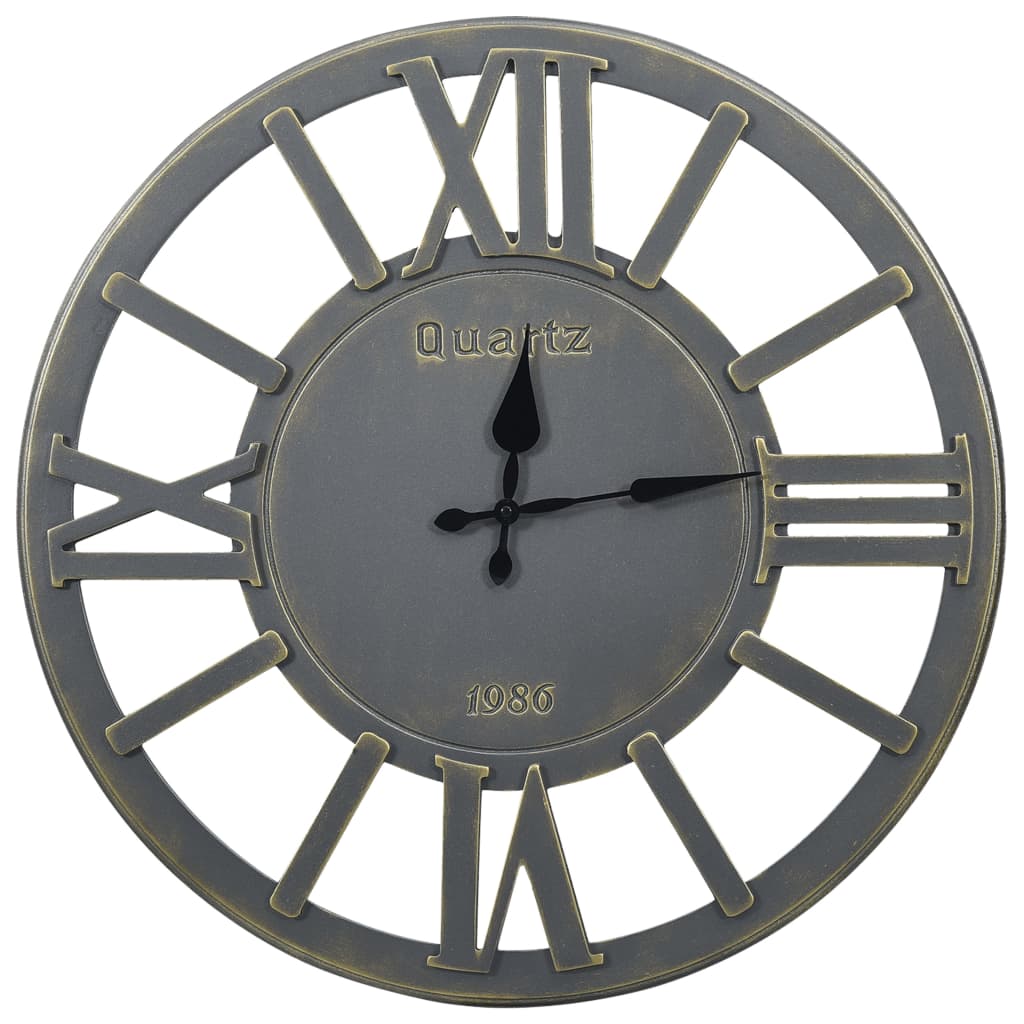 vidaXL Reloj de pared de MDF gris 60 cm