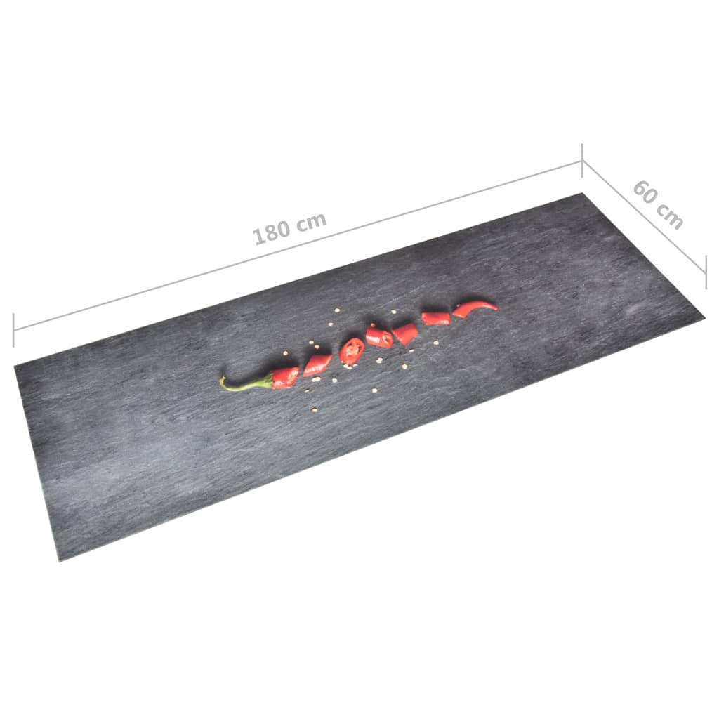 vidaXL Alfombra de cocina lavable Pepper 60x180 cm