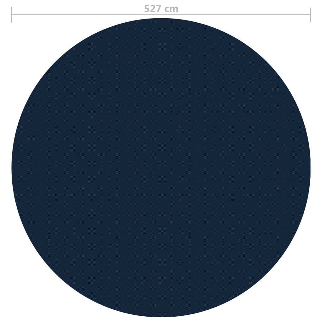 vidaXL Cubierta solar de piscina de PE flotante negro y azul 527 cm