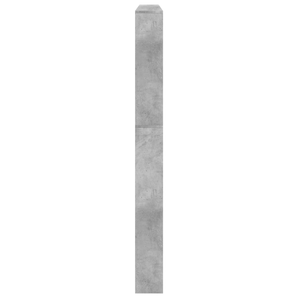 vidaXL Mueble zapatero y espejo 5 niveles gris hormigón 63x17x169,5 cm