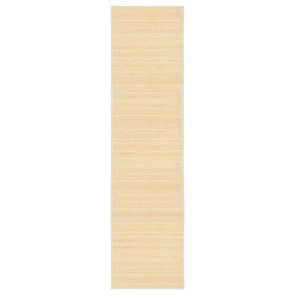 vidaXL Alfombra de bambú color natural 80x300 cm