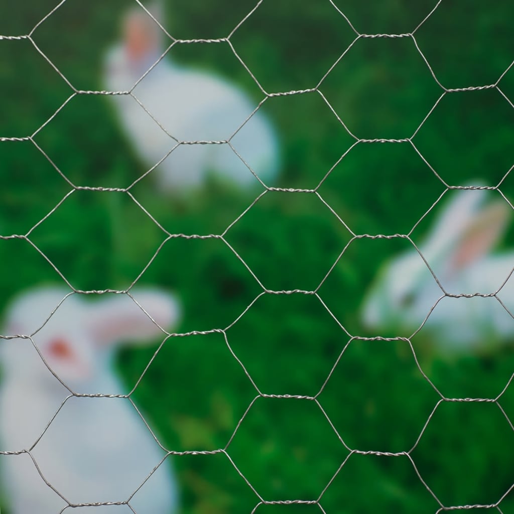 Nature Malla de alambre hexagonal acero galvanizado 1x10 m 40 mm