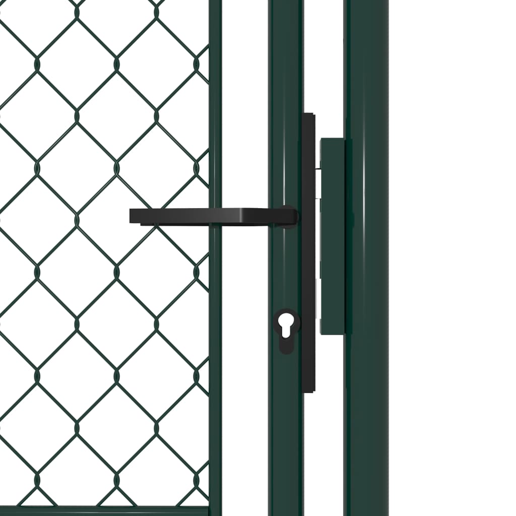 vidaXL Puerta de valla de jardín acero verde 100x125 cm
