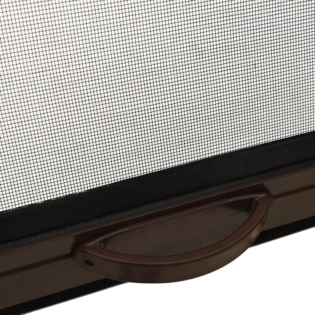 vidaXL Mosquitera enrollable para ventanas marrón 120x170 cm