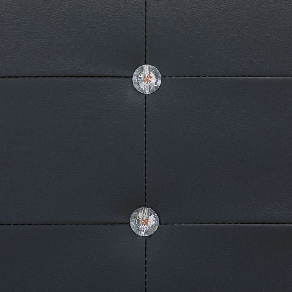 vidaXL Cama con colchón cuero sintético negro 140x200 cm