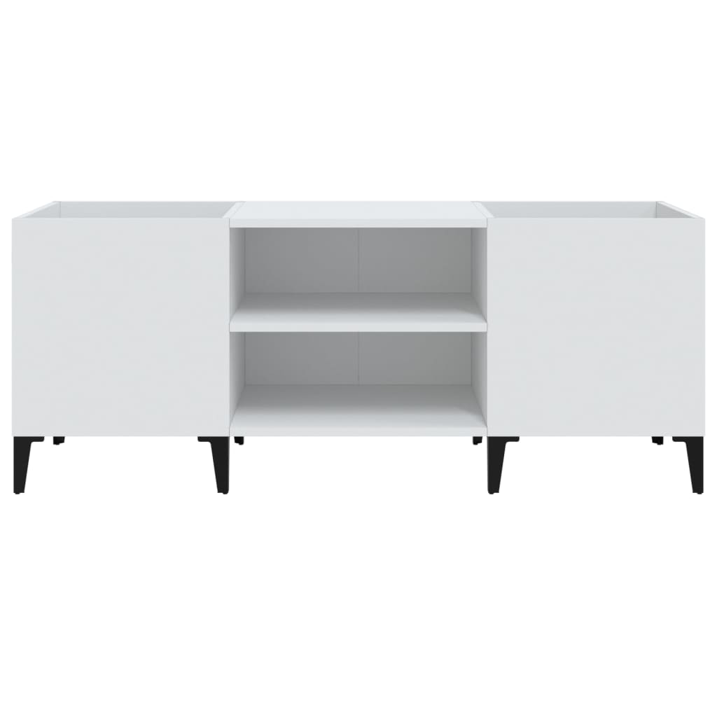 vidaXL Mueble para discos madera contrachapada blanco 121x38x48 cm