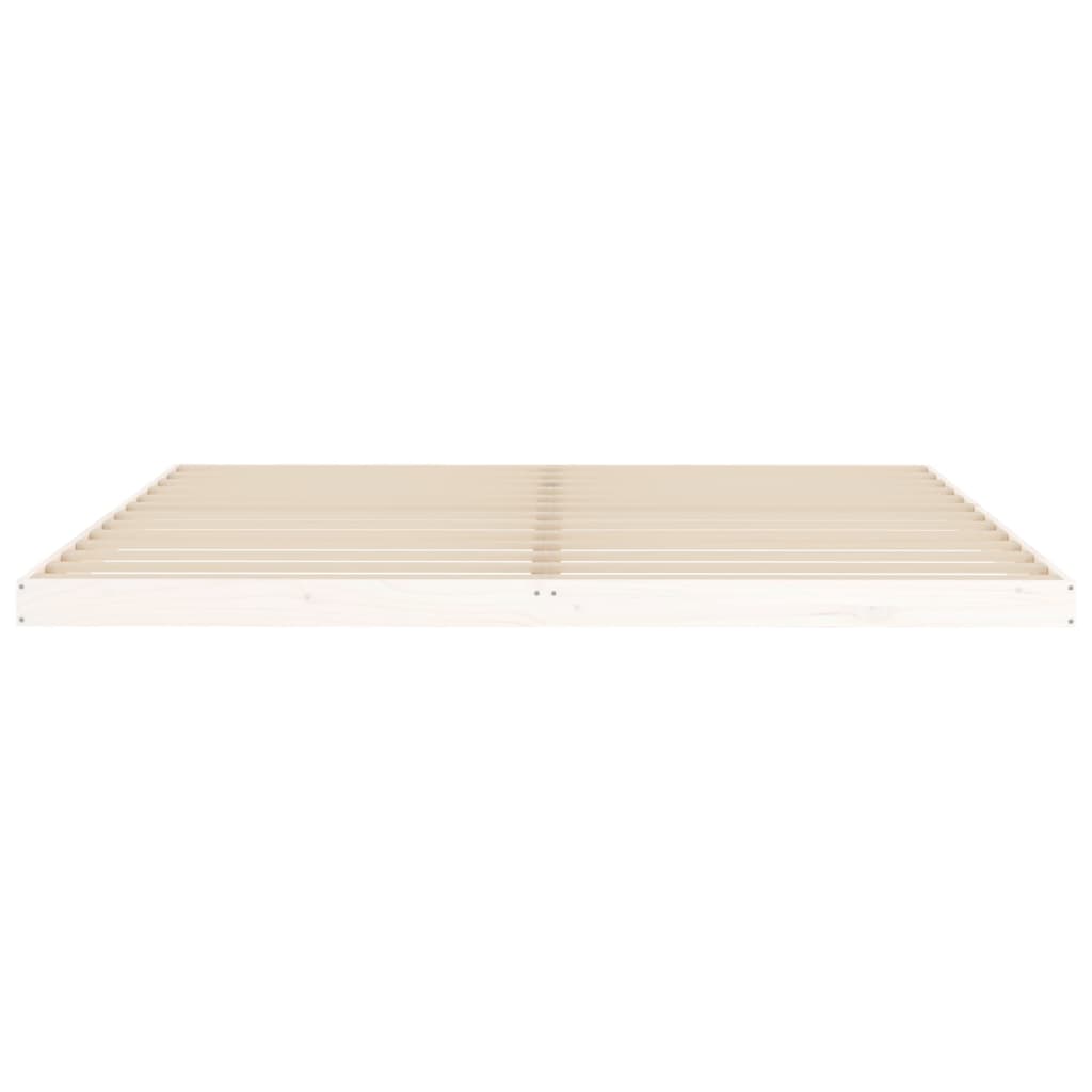 vidaXL Estructura de cama de madera maciza de pino blanco 200x200 cm