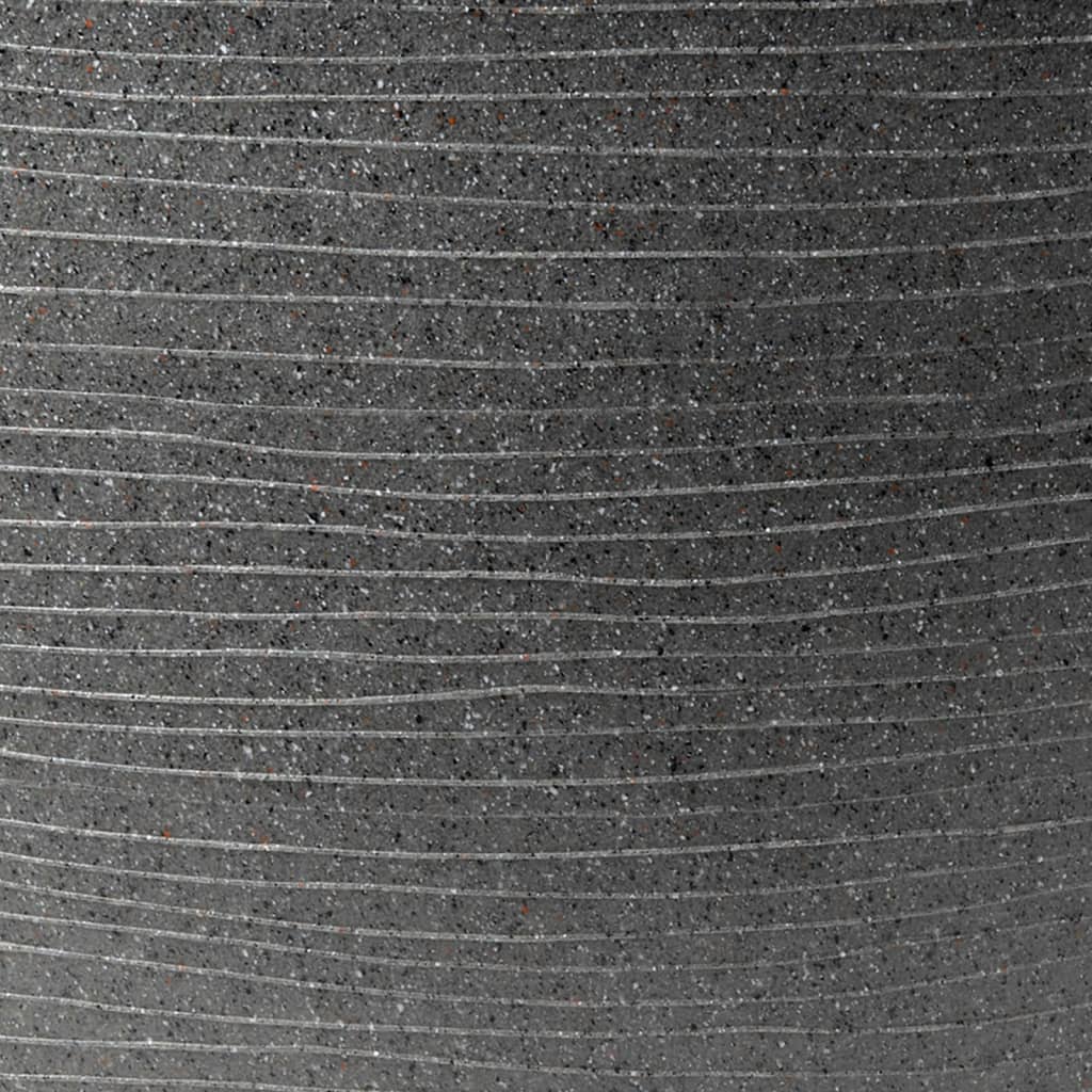 Capi Macetero con forma cónica Arc Granite bajo gris antracita 34x25cm