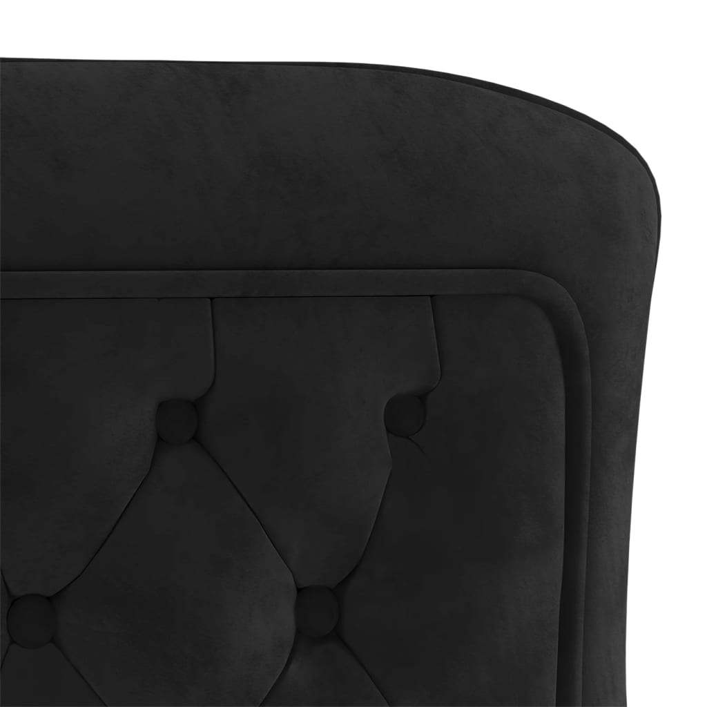 vidaXL Silla de comedor terciopelo acero inoxidable negro 53x52x98 cm